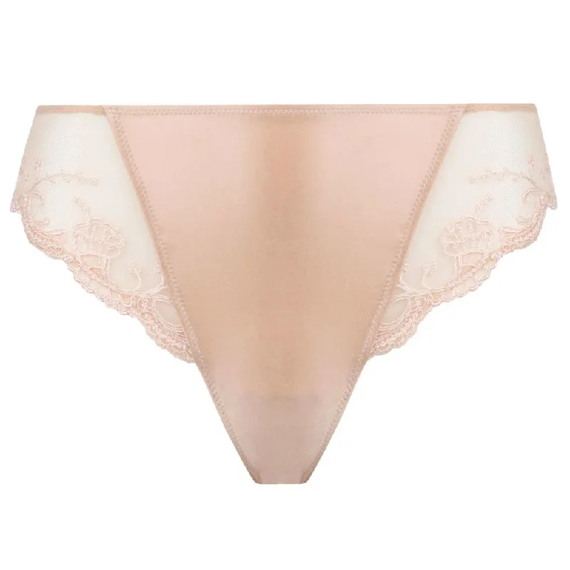 Lise Charmel 'Splendeur Soie' Nude/Dusky Pink Silk Fancy Brief