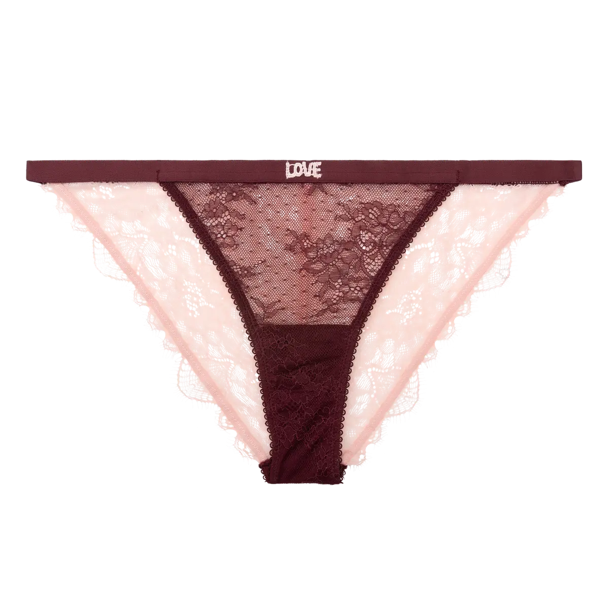 Love Stories - Wild Rose Comfortable Lace Briefs | Burgundy