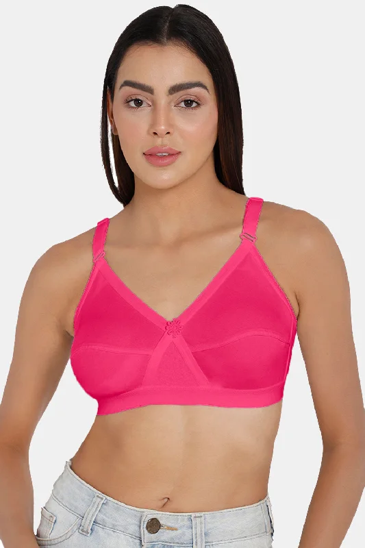 Full Coverage Non-Padded Non-Wired Intimacy Bra Pink Shade - KRISS KROSS