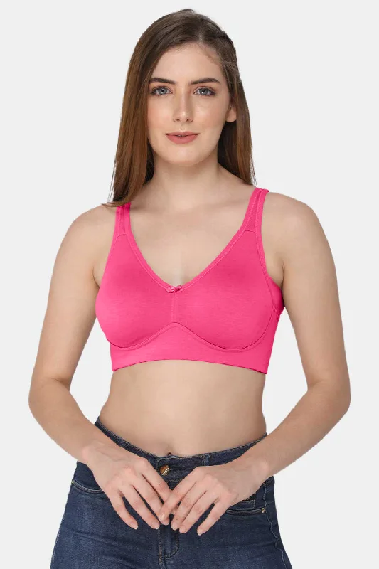 High Coverage Non-Wired Non-Padded Back Closure Intimacy T-Shirt Bra  - DEFT